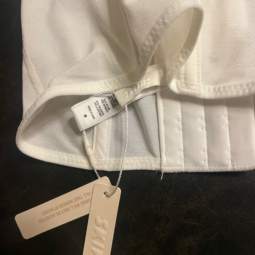Skims White Corset Top